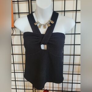 Christmas Gift! Aqua Black Camisole Tube Top & Cleopatra Necklace